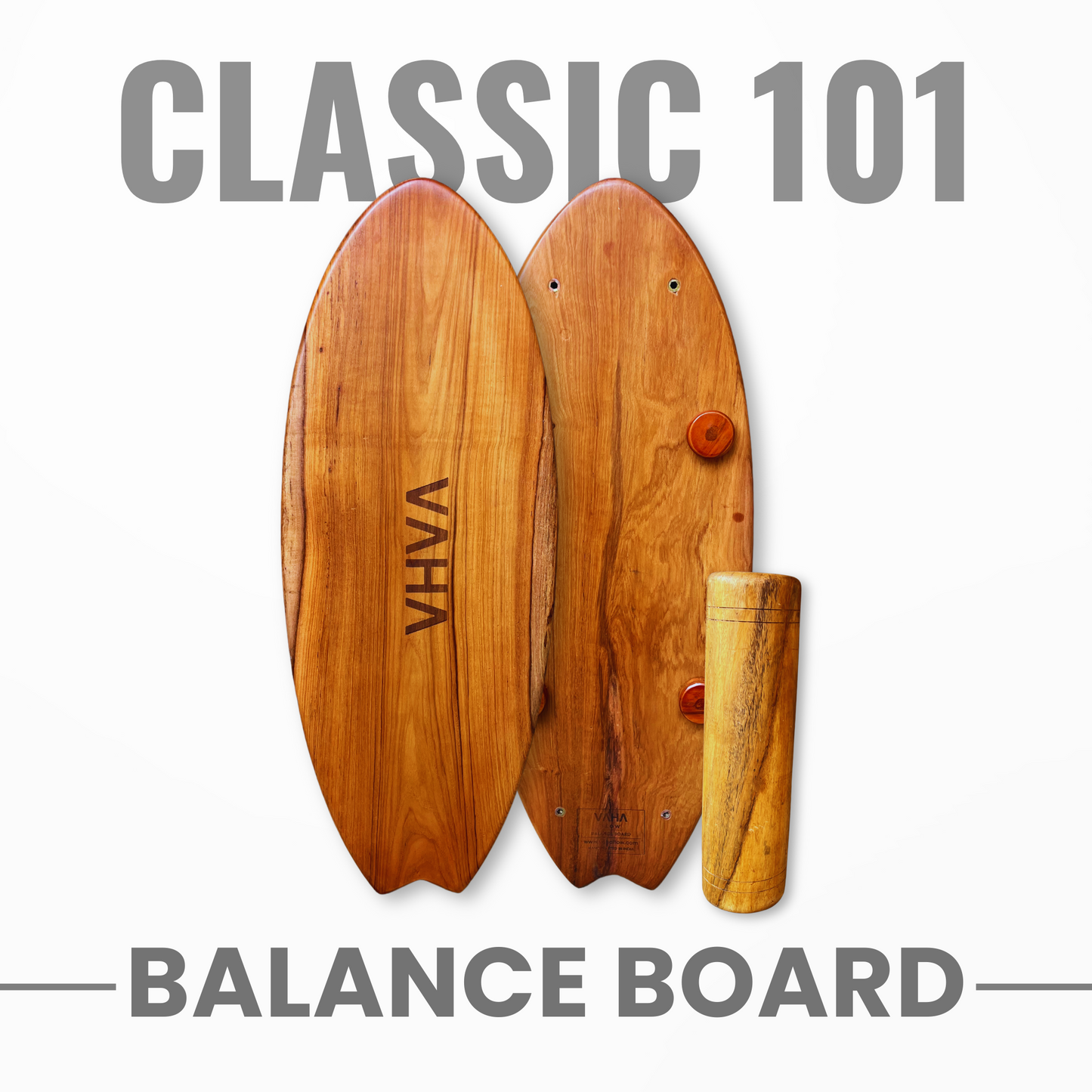VAHA Classic 101 Roller Balance Board With Adjustable Stoppers